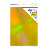 Craft Perfect Multipack of 4 Iridescent Mirror Card - Inca Gold - A4