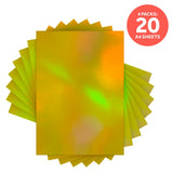 Craft Perfect Multipack of 4 Iridescent Mirror Card - Inca Gold - A4