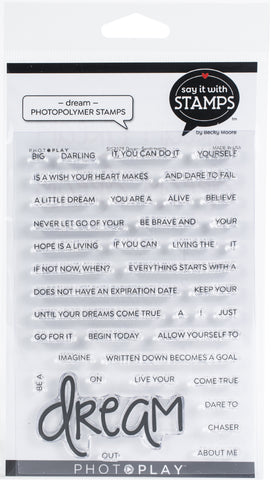 PhotoPlay Say It With Stamps Photopolymer Stamps-Dream