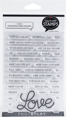 PhotoPlay Say It With Stamps Photopolymer Stamps-Love