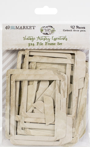 49 and Market Vintage Artistry Essentials File Frame Set-3"X4"