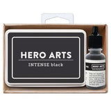 Hero Arts Dye Ink Pad + Reinker Bundle Intense Black