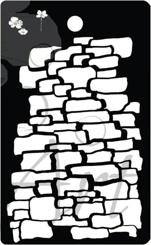 Maremi's Tag Stencil 'STONE WALL'