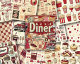 Scrapbook Resource Co – 7 x 6 Inches Paper Pad - The Diner