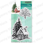 Penny Black - Cozy Cabin Cling Stamp