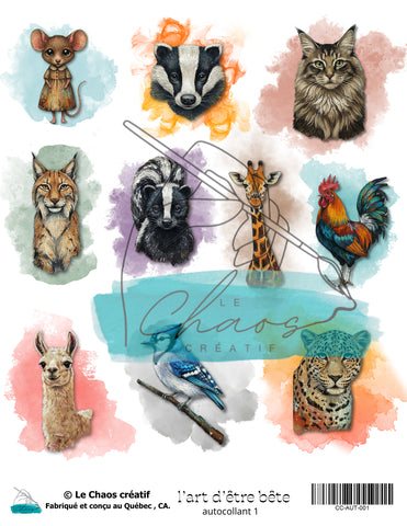 Le Chaos Créatif L'art d'être bête, autocollants