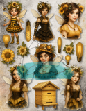 Le Chaos Créatif- album collage- Les fées du collage – Les abeilles, vol. 1