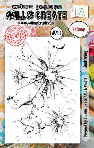 AALL & Create #713 - A7 CLEAR STAMP SET - SHATTERING