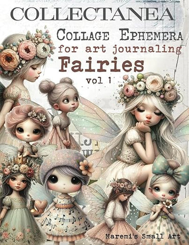 Maremi's Small Art Collage Pages for Art Journaling - Fairies vol 1