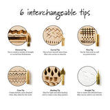 Plaid Wood Burner 8 Piece Set