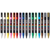POSCA 3M Paint Marker Fine Bullet Tip .9mm-1.3mm 16/Pkg - Basic