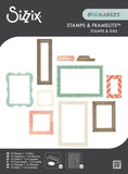 Sizzix Clear Stamp With Framlits Die By 49 & Market 15/Pk Build-A-Frame