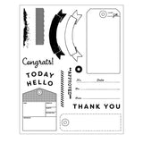 Sizzix Clear Stamp With Framlits Die By 49 & Market 62/Pk Globetrotter's Mark