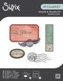 Sizzix Clear Stamp With Framlits Die By 49 & Market 62/Pk Globetrotter's Mark