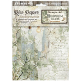 Stamperia Rice Paper Backgrounds A6 8/Pkg Herbarium Silvae