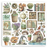 Stamperia Scrapbooking Pad 8"X8" 10/Pkg Herbarium Silvae