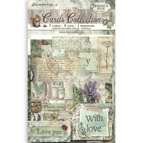 Stamperia Cards Collection Herbarium Silvae