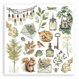Stamperia Rub-On Kit 6.1"X6.1" 6/Pkg Herbarium Silvae