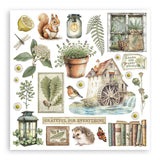 Stamperia Rub-On Kit 6.1"X6.1" 6/Pkg Herbarium Silvae