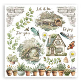 Stamperia Rub-On Kit 6.1"X6.1" 6/Pkg Herbarium Silvae