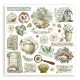 Stamperia Rub-On Kit 6.1"X6.1" 6/Pkg Herbarium Silvae