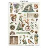 Stamperia Junk Journal Stickers, Cut-outs And Backgrounds Herbarium Silvae