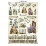 Stamperia Junk Journal Stickers, Cut-outs And Backgrounds Herbarium Silvae