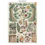 Stamperia Junk Journal Stickers, Cut-outs And Backgrounds Herbarium Silvae