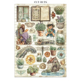 Stamperia Junk Journal Stickers, Cut-outs And Backgrounds Herbarium Silvae