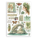Stamperia A5 Washi Pad 8/Pkg Herbarium Silvae