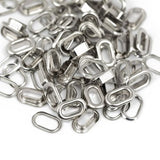 We R Crop-A-Dile Oval Eyelets Silver 50pc