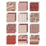 Tim Holtz Idea-ology Double-Sided Cardstock 8"X8" 12/Pkg - Palette Collection : Red