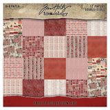 Tim Holtz Idea-ology Double-Sided Cardstock 8"X8" 12/Pkg - Palette Collection : Red