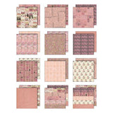 Tim Holtz Idea-ology Double-Sided Cardstock 8"X8" 12/Pkg - Palette Collection: Pink