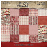 Tim Holtz Idea-ology Double- Sided Cardstock 12"X12" 12/Pkg - Palette Collection: Red