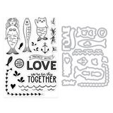 Hero Arts Stamp & Cut Set- Partners in Brine