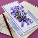 Spellbinders Etched Dies By Susan Tierney-Cockburn Wild Violet and Ladybugs