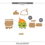Spellbinders Clear Stamp & Die Set- This is Life, Dumpster Fire