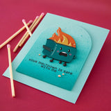 Spellbinders Clear Stamp & Die Set- This is Life, Dumpster Fire