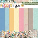 49 and Market Solids Collection Pack 12"X12" Glimmer and Glee