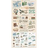 49 and Market Blendable Rub-On Transfer Set 6"X12"- Travel Diaries