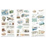 49 and Market Blendable Rub-On Transfer Set 6"X12"- Travel Diaries