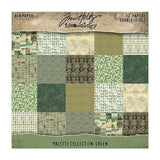 Tim Holtz Idea-ology Double-Sided Cardstock 8"X8" 12/Pkg Palette Collection: Green