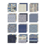 Tim Holtz -Idea-ology Double-Sided Cardstock 8"X8" 12/Pkg- Indigo