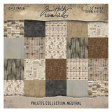 Tim Holtz Idea-ology Double- Sided Cardstock 12"X12" 12/Pkg Palette Collection: Neutral