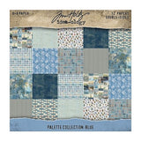 Tim Holtz Idea-ology Double-Sided Cardstock 8"X8" 12/Pkg- Blue