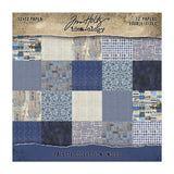 Tim Holtz Idea-ology Double-Sided Cardstock 12"X12" 12/Pkg - Indigo