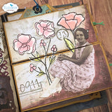Elizabeth Craft Stamp And Die Set - Flower Scribbles