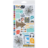 49 And Market Rub-On Transfer Set 6"X12"- Level Up; Gamer