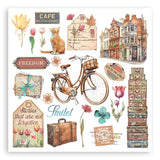 Stamperia Assortment Rub-Ons 6"X6" 6/Pkg Art of Traveling